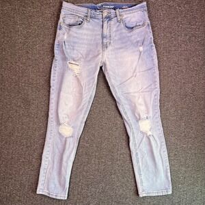Original‎ Use Jeans Mens 32x30 Slim Taper Light Wash Distress Ripped Fits33x27.5